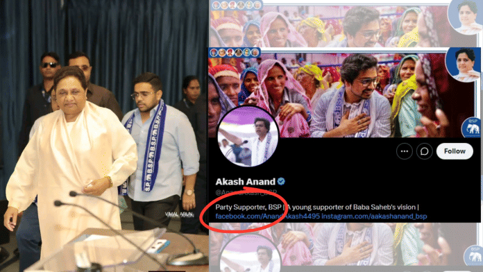 BSP leader Mayawati has named her younger nephew Ishan Anand to a key organisational position days after removed Akash Anand from all party positions | Source: ANI/@KumarSudeshArya BSP