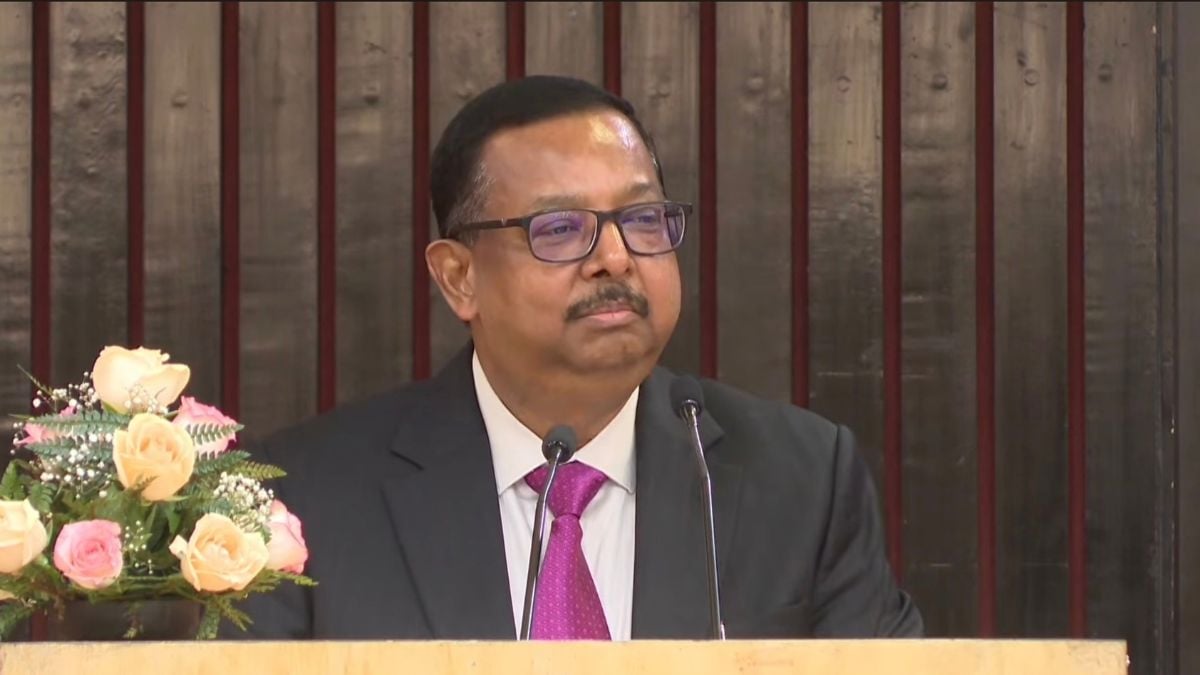 Justice Abhay S Oka, a former Supreme Court judge, at the Delhi IIC event | Photo: YouTube screengrab
