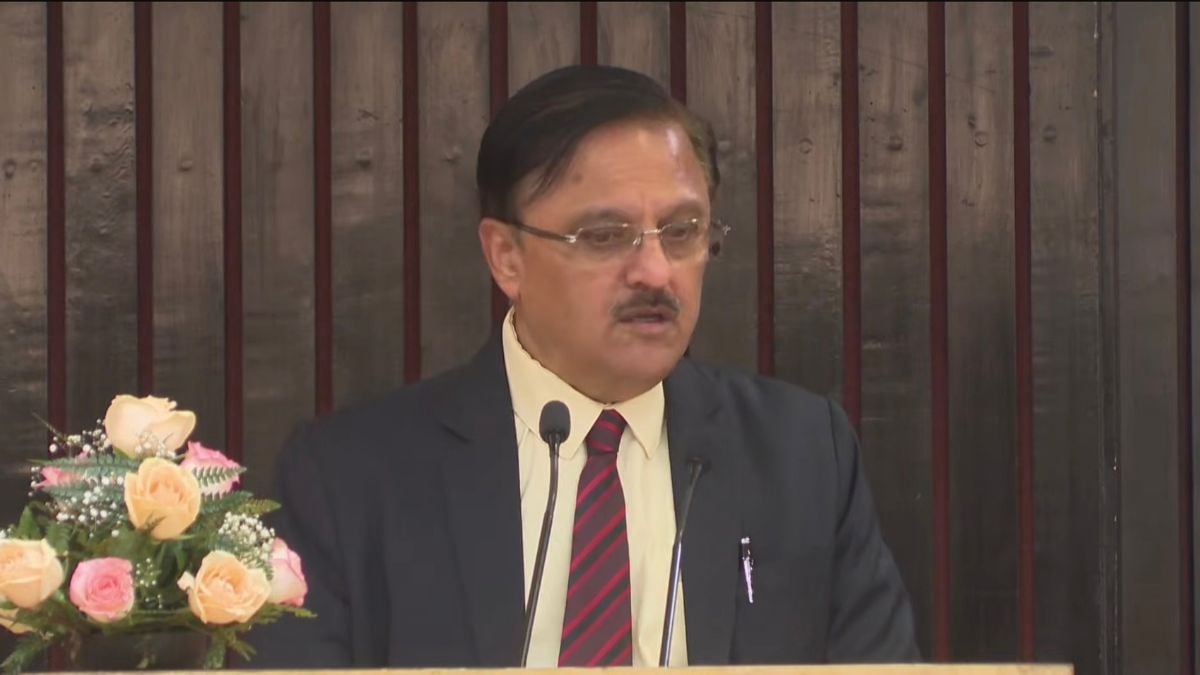 Justice Ujjal Bhuyan, a Supreme Court judge, at the Delhi IIC event | Photo: YouTube screengrab