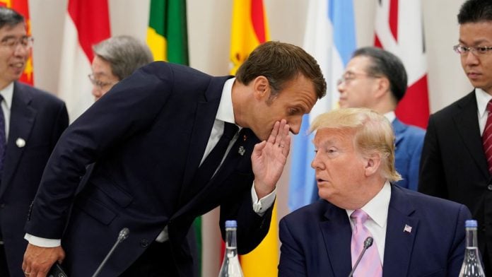 File photo of French President Emmanuel Macron with US President Donald Trump | Reuters