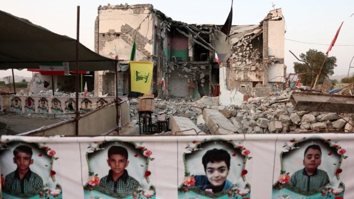 The school damaged in a strike in February in Minab, Iran on 27 August, 2026. Majid Asgaripour/WANA via REUTERS
