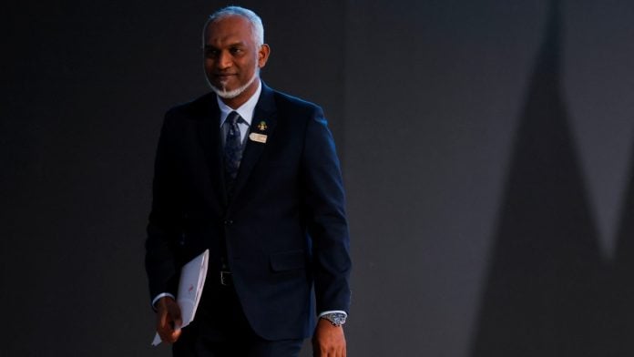 Maldives' President Mohamed Muizzu at UN climate change conference COP29, in Baku, Azerbaijan, on 12 November, 2024 | Maxim Shemetov/Reuters