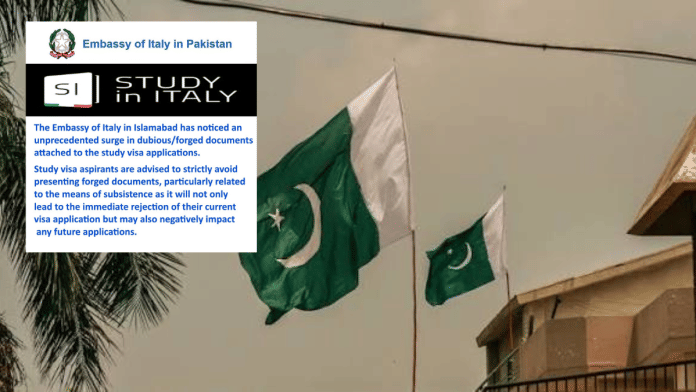 Italian embassy has asked Pakistanis seeking student visas to avoid submitting such falsified documents, particularly those concerning proof of financial means or subsistence | Commons/X