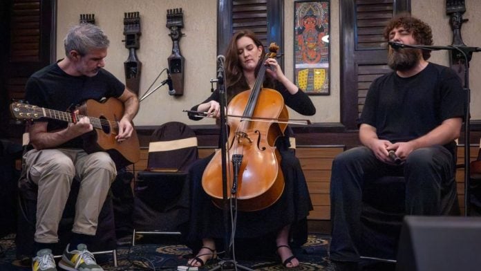 Irish folk-fusion band Saltaire performing in Kolkata. Special Arrangement