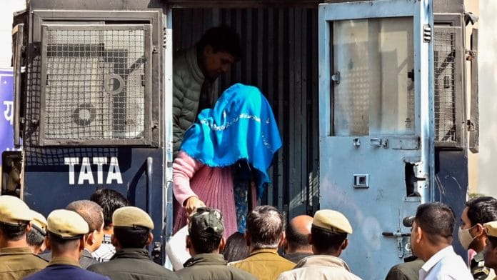 File photo of Red Fort blast accused Dr Shaheen Saeed being brought to Patiala House court in New Delhi on 29 November, 2025 | ANI