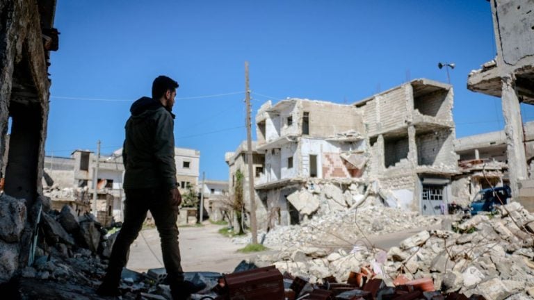 Syrian man hid son’s library behind concrete wall fearing raids. It survived 15 years