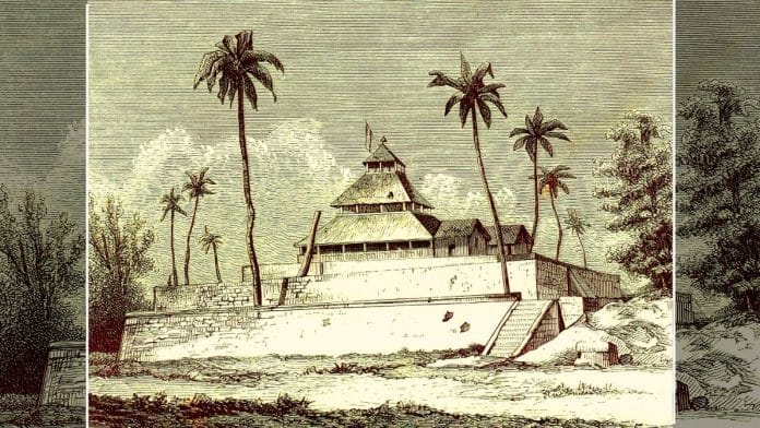 View of the great mosque of Aceh, sketched around in 1650 | Wikimedia Commons