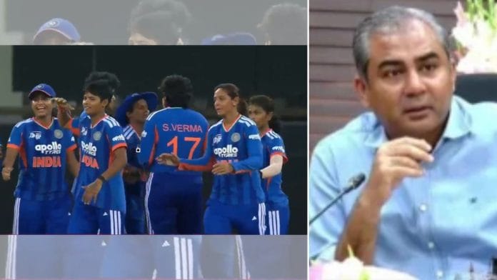 Indian women's cricket team refused to accept trophy from ACC president and Pakistan's interior minister Mohsin Naqvi. | X/Wikimedia Commons