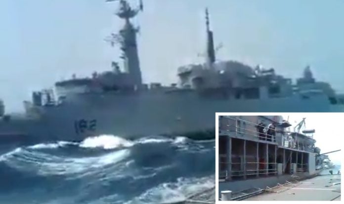 Screenshots from a video of the incident posted by a Pakistani journalist in 2020