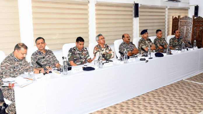 File photo of CAPF officers at an internal meeting in Kolkata on Saturday | Credit: CISF