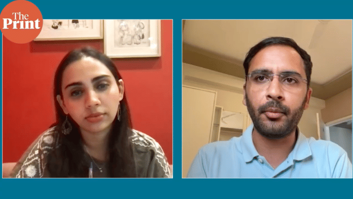 Screengrab from ThePrint's interview with CJP co-convener Ashutosh Ranka