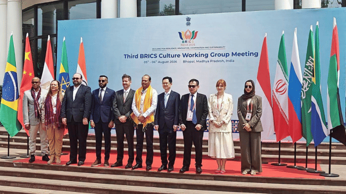 Union Minister of Commerce & Industry Piyush Goyal poses for a group picture during the BRICS Tenth Industry Ministers’ Meeting, in Jaipur last month.| ANI