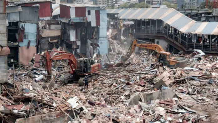Representational image. | Demolition drive at Bandra's Garib Nagar earlier this year. | ANI file