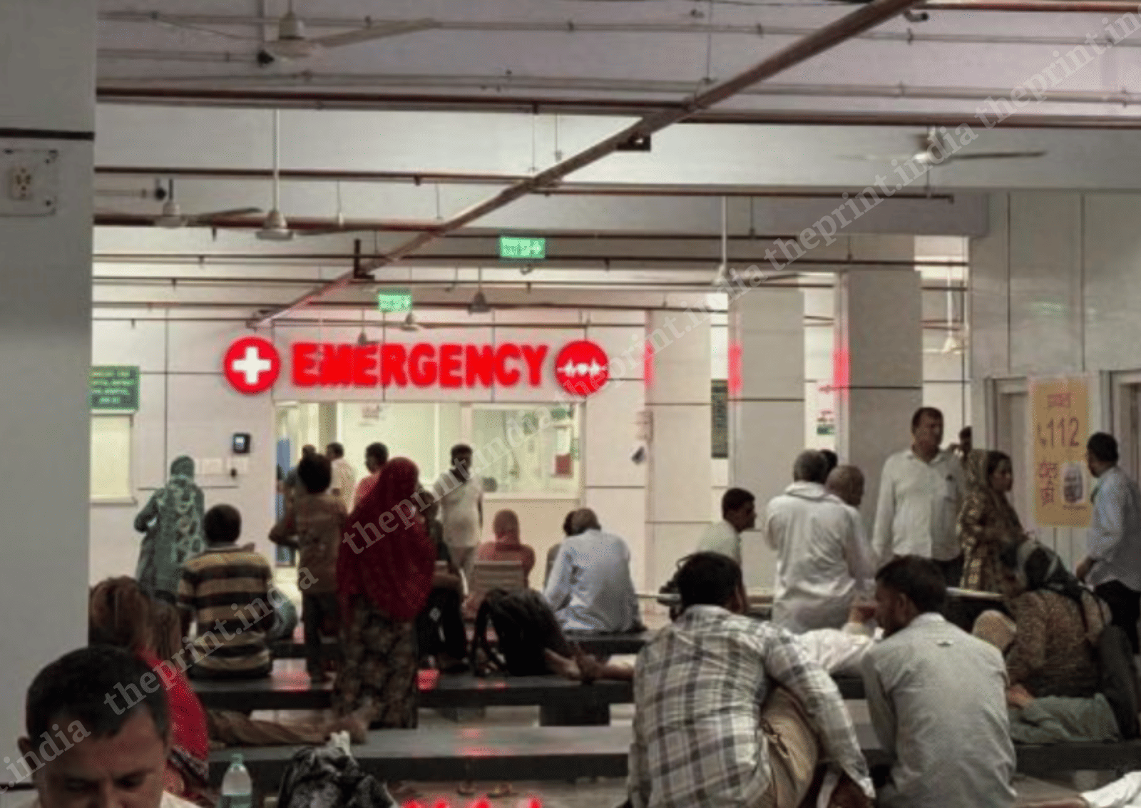 Patients wait inside the Civil Hospital in Jind. Of 226 sanctioned Medical Officer posts in the district, only 126 are filled | Sakshi Mehra/ThePrint