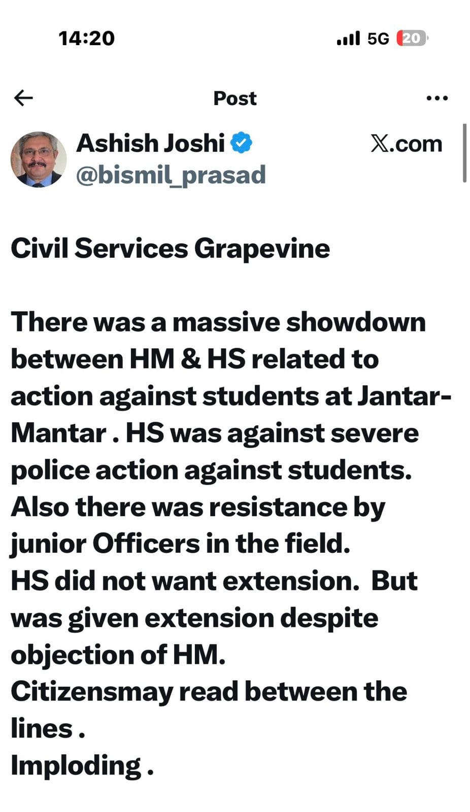 The deleted post