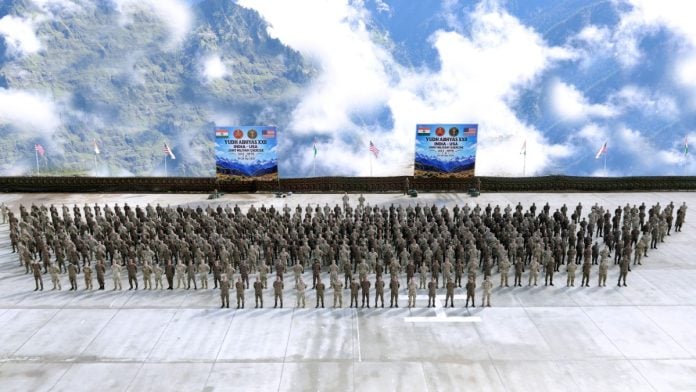 Indian and US army personnel at 22nd edition of Yudh Abhyas on 15 September, 2026 | X @adgpi