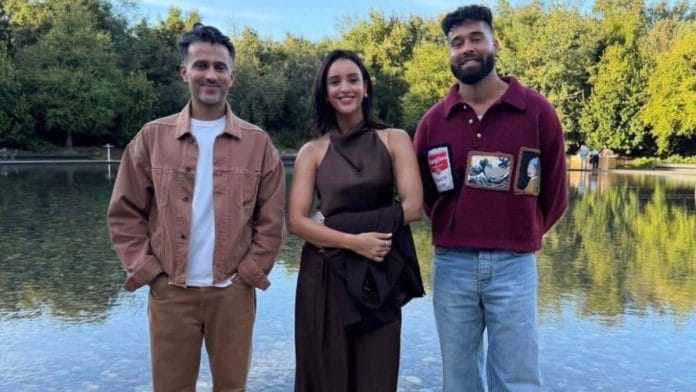 Apple CEO John Ternus with actor Tripti Dimri and singer AP Dhillon | Source: @tripti_dimri, Instagram