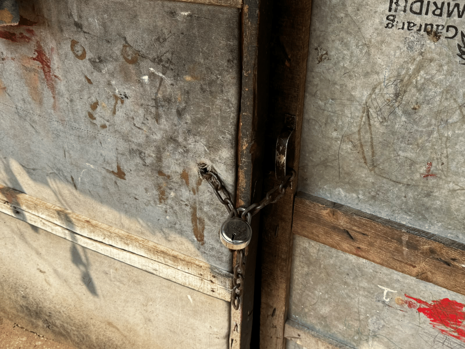 A lock secures the entrance to a Rohingya family’s jhuggi in Jammu. | Photo: Sagrika Kissu | ThePrint