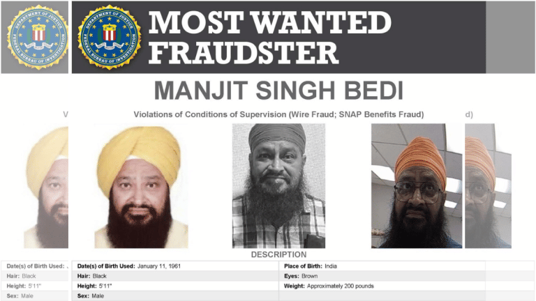 Manjit Singh Bedi arrested in Punjab. Grocery store owner on FBI’s Most Wanted for ‘defrauding US govt’