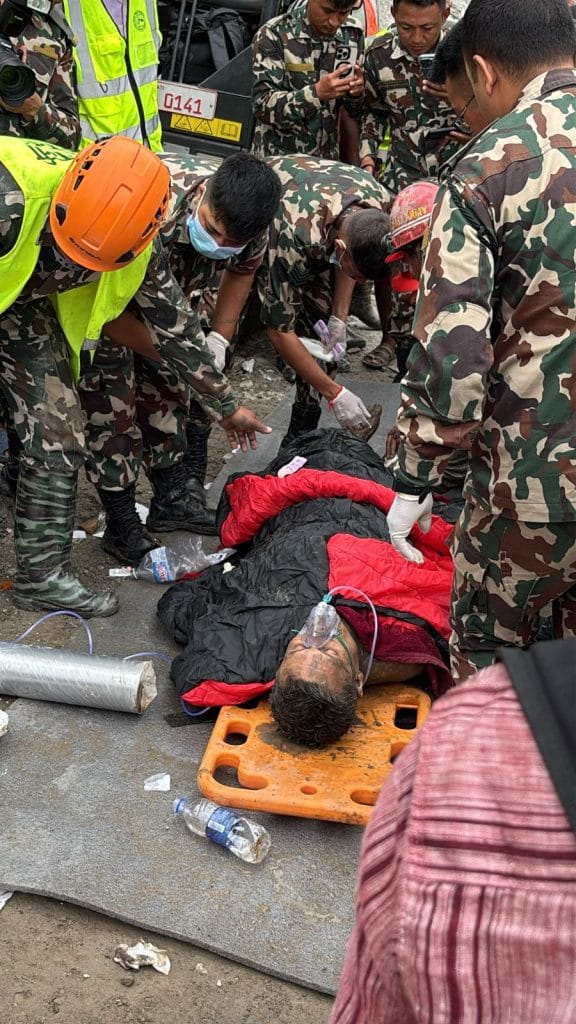 In a minute-long interview with the Nepal Army, Sanjay Shah, through his oxygen mask, said, “I was chanting the Harekrishna Mahamantra when I was inside" | By special arrangement