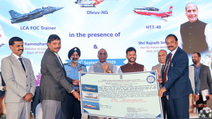 Defence Minister Rajnath Singh's remarks came as state-run Hindustan Aeronautics Limited (HAL) finally completed its original Tejas Mk1 order, nearly a decade after the contractual deadline | Source: X/@SpokespersonMoD