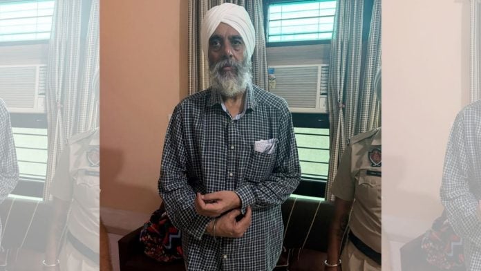 Former Punjab AIG Raj Jit Singh after his arrest | By special arrangement