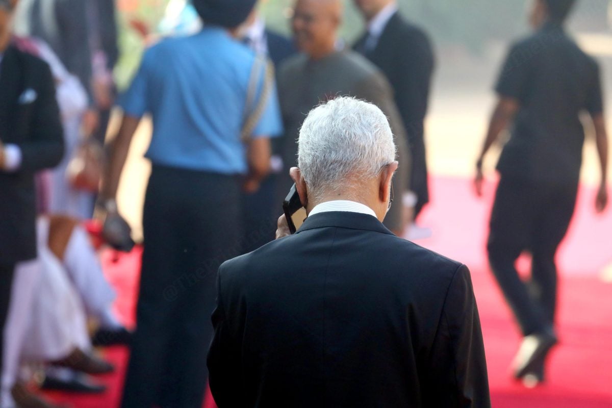 Minister of External Affairs S. Jaishankar at Rashtrapati Bhavan | Praveen Jain/ThePrint 
