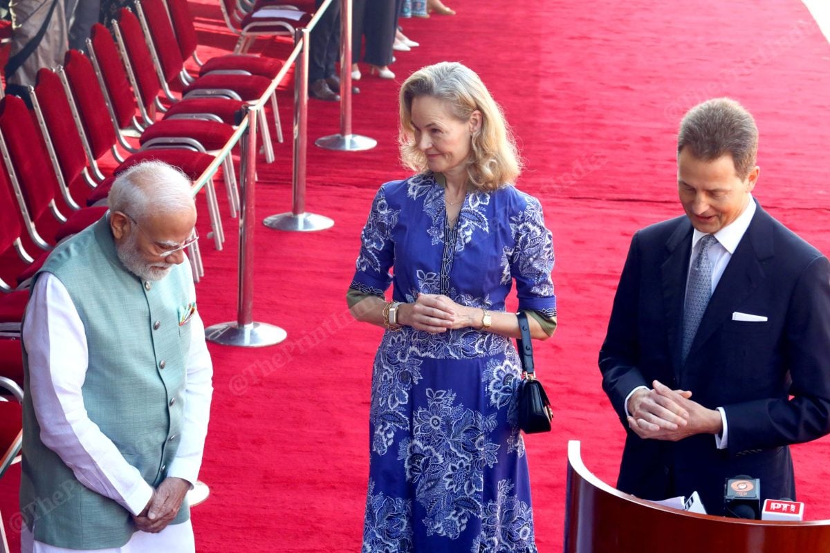 PM Modi with Liechtenstein's Hereditary Prince and Princess | Praveen Jain/ThePrint