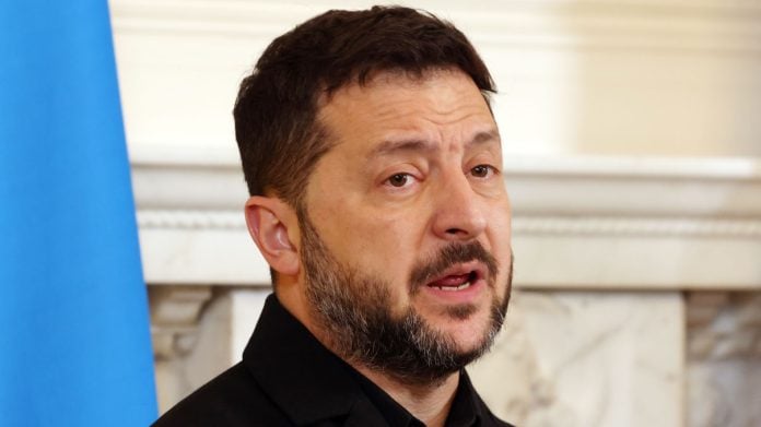 Volodymyr Zelenskyy in London on Oct. 14. Photographer: Betty Laura Zapata/Bloomberg