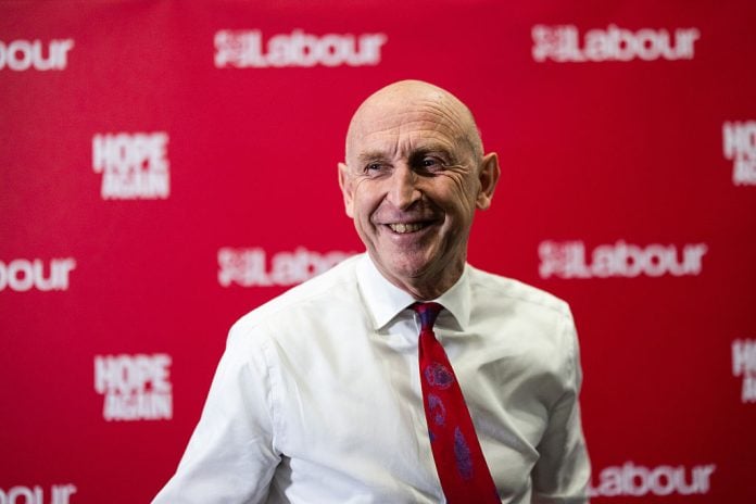 John Healey, UK chancellor of the exchequer, after speaking with media on day two of the UK Labour Party annual conference in Liverpool, UK, on Monday, Sept. 28, 2026.