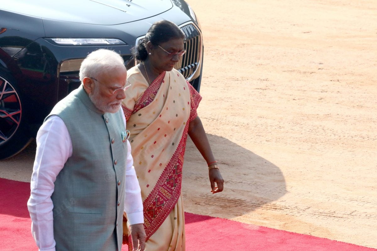 President Droupadi Murmu and Prime Minister Narendra Modi at Rashtrapati Bhavan | Praveen Jain/ThePrint