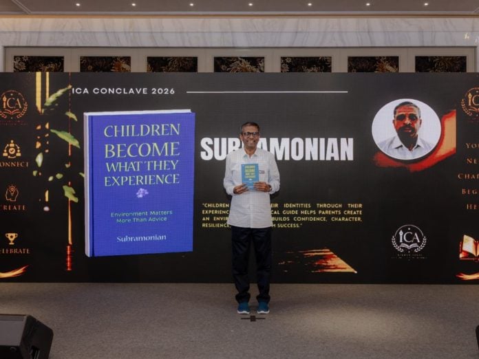 Mr. Subramonian Launched His Debut Book, Children Become What They Experience at ICA Conclave 2026