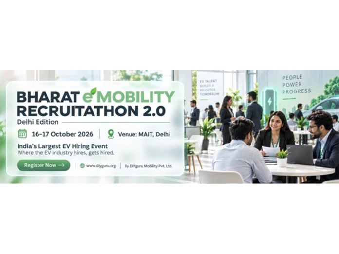 DIYguru brings Bharat eMobility Recruitathon to Delhi: Packages up to Rs.25 LPA