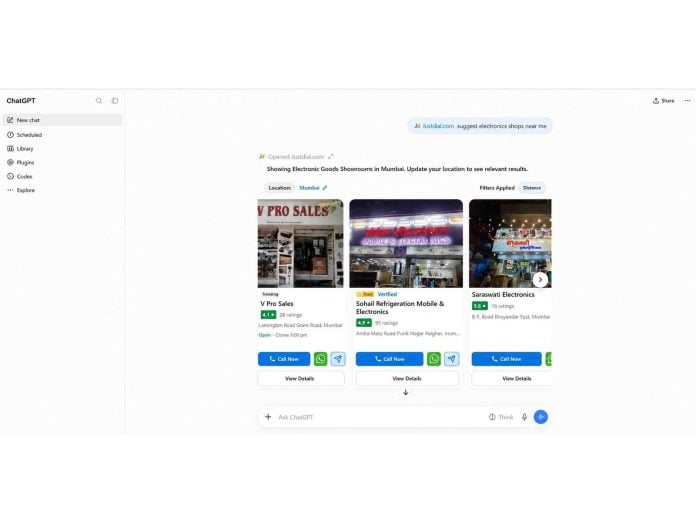 Justdial Extends Local Business Discovery to ChatGPT, Creating New Digital Touchpoints for Small Businesses