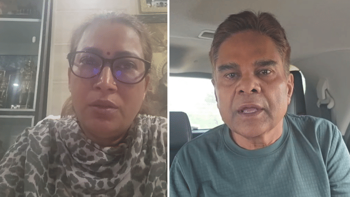 Screenshots from videos posted by Uttarakhand minister Rekha Arya and her husband Pappu Girdhari | Source: Facebook