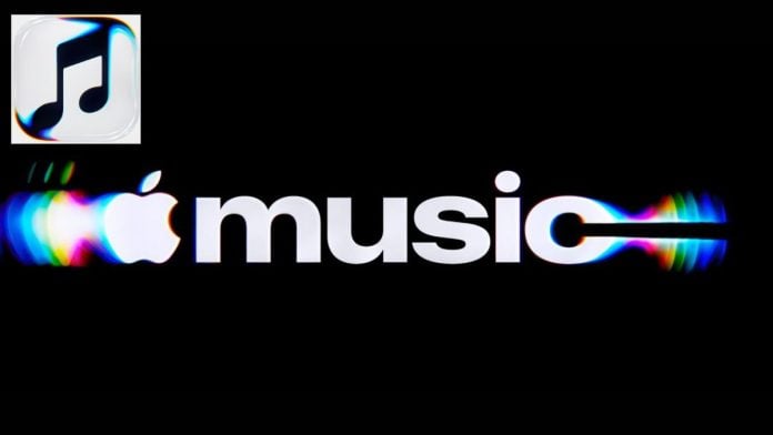 Apple Music is changing its familiar red and pink app icon to black and white. Image: @Apple/X