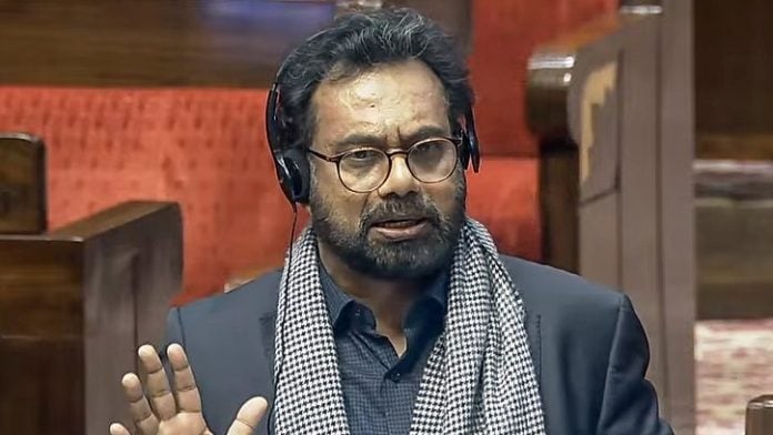 File image of Rajya Sabha MP John Brittas | Sansad TV/ANI Video Grab