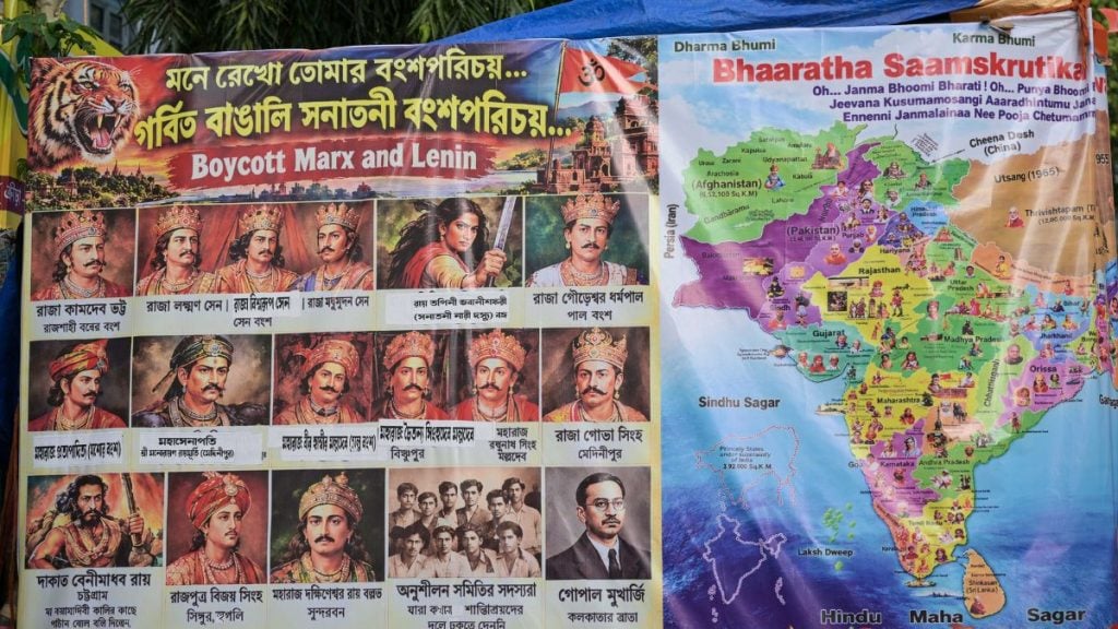 Posters asking ‘proud Bengalis’ to remember their ‘Sanatani heritage’ with calls of ‘boycott Marx and Lenin’ have popped up. Suraj Singh Bisht | ThePrint