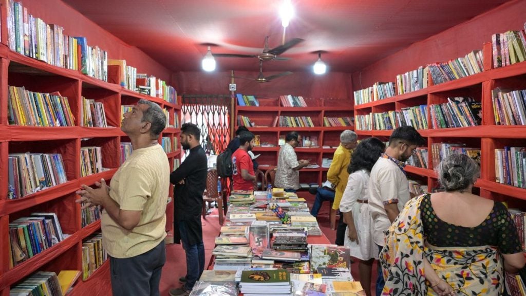 The packed Left bookstall in Kolkata. Suraj Singh Bisht | ThePrint