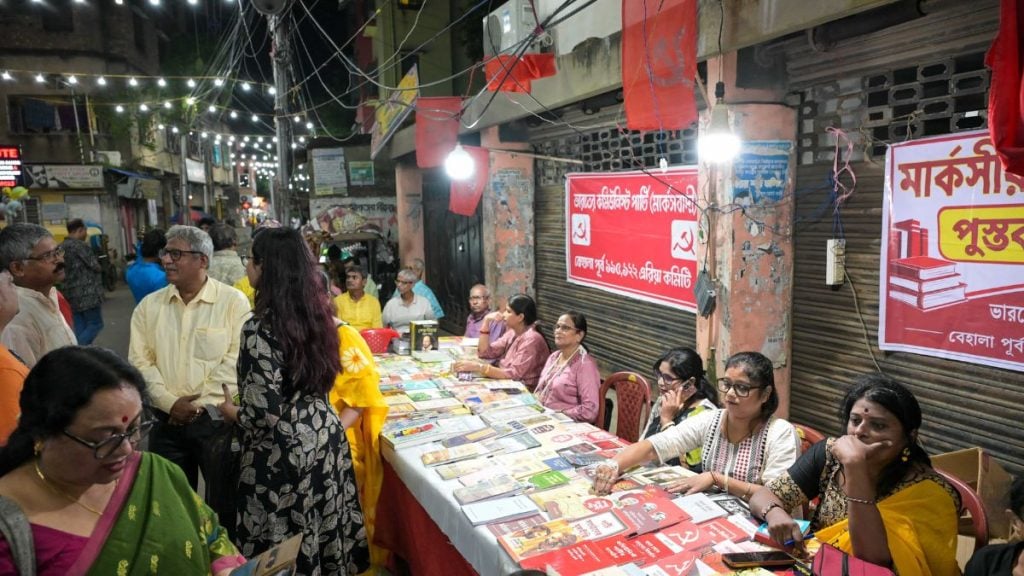 A bookstall selling Marxist literature in Kolkata during Durga Puja. Suraj Singh Bisht | ThePrint