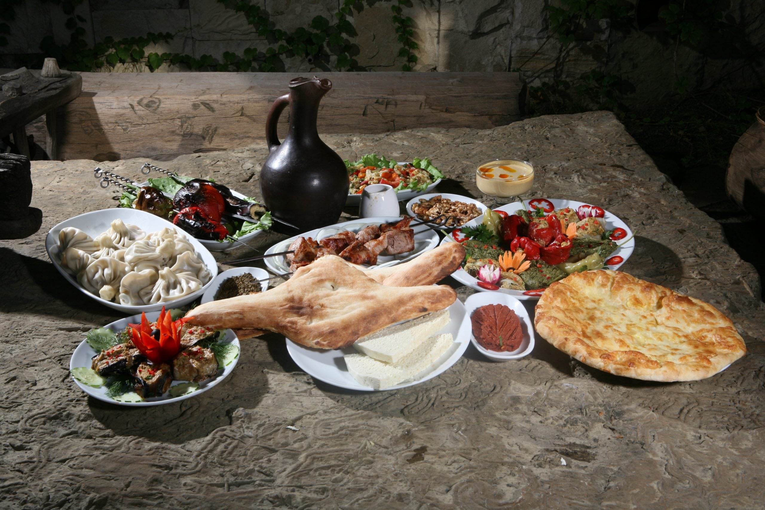 A traditional Georgian supra, featuring khinkali, khachapuri, grilled meats and other dishes | Photo by special arrangement
