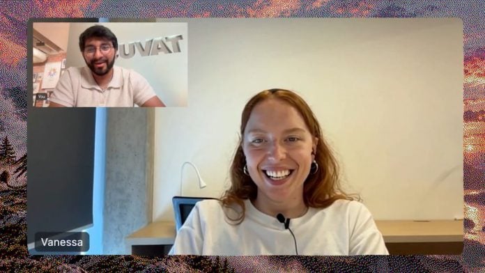Tavus founder Hassaan Raza interacting with the AI model | X/@tavus