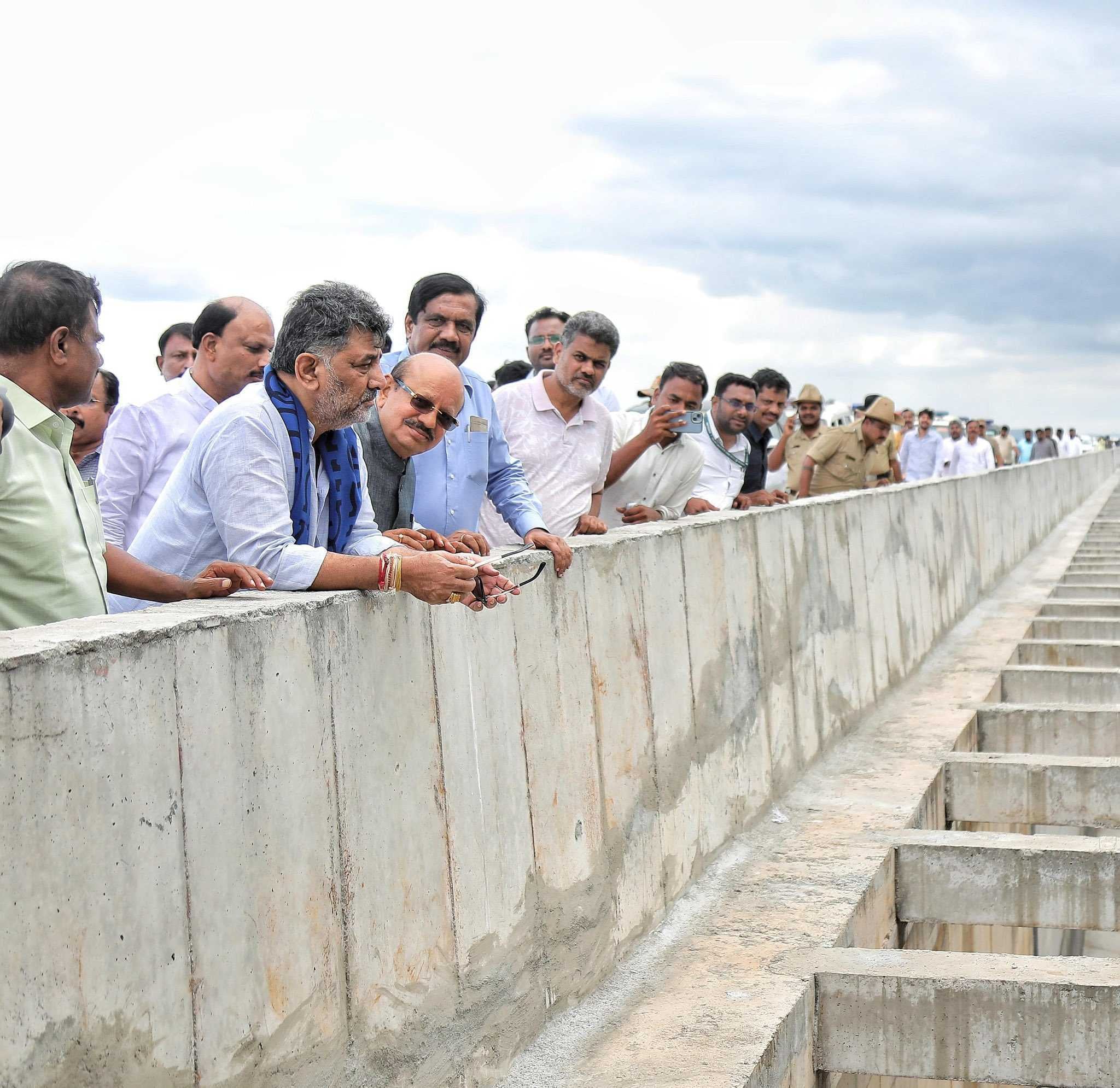 Karnataka CM DK Shivakumar inspecting the project | credit: Special arrangement