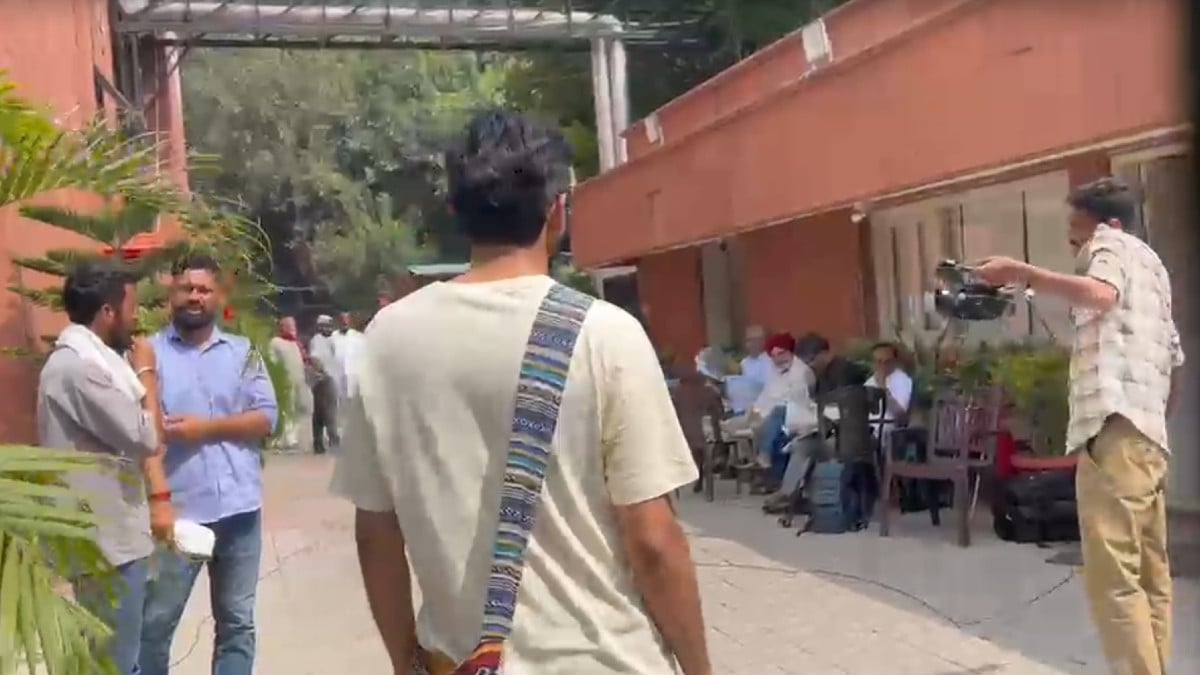 CPI(M) cadres detained at Harkishan Singh Surjeet Bhawan in New Delhi on October 10, 2026