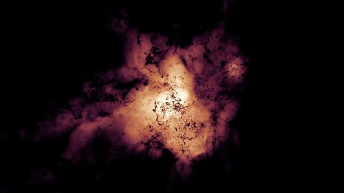 The distribution of gas temperature in a fly-through of a massive halo in the Lumina simulation | Photo: @LuminaSimulation | YouTube screengrab