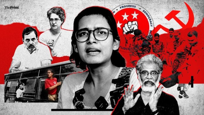 Dipankar Bhattacharya, the CPI (ML) Liberation General Secretary, says Neha Bora’s rise and the wider student-youth agitation offer an opportunity to take the INDIA bloc beyond electoral alliances and towards a platform for movements. | Illustration: Shruti Naithani | ThePrint
