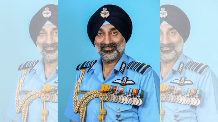 In this image received on Oct. 24, 2026, Chief of the Air Staff Air Chief Marshal Amar Preet Singh. (Handout via PTI Photo)