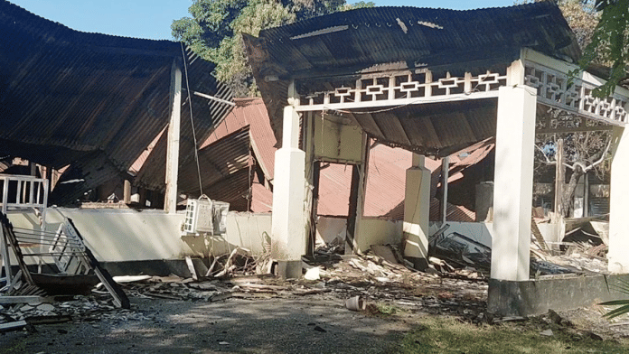 Damage to properties after a protest against the proposed large-scale dam on the Siang River turned violent at Pasighat in East Siang on Saturday | ANI