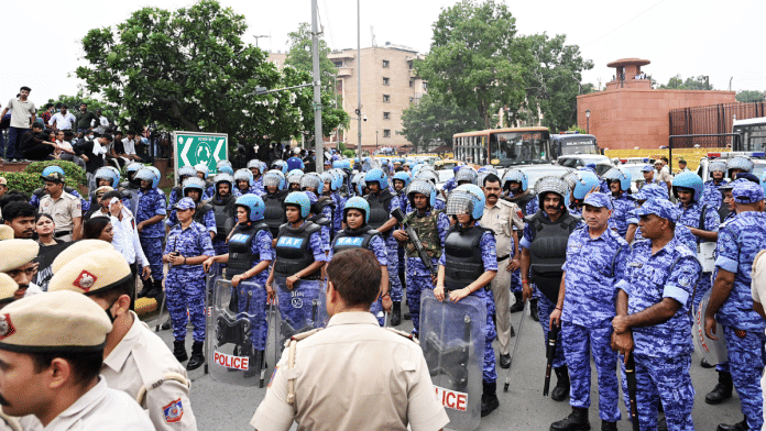 Representational image. | RAF and Delhi Police personnel during CJP protest in July. | ANI file photo