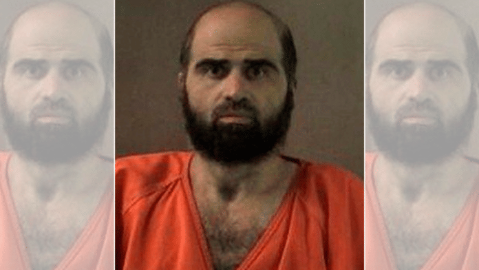 In 2013, a military jury convicted Nidal Hasan of 13 counts of premeditated murder and 32 counts of attempted premeditated murder, sentencing him to death | Reuters File/Bell County Sheriff's Office